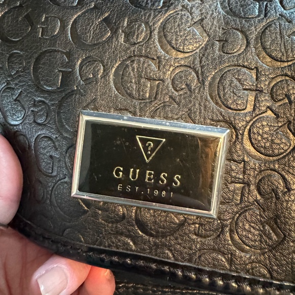 Guess Backpack in Black embossed leather main image 7